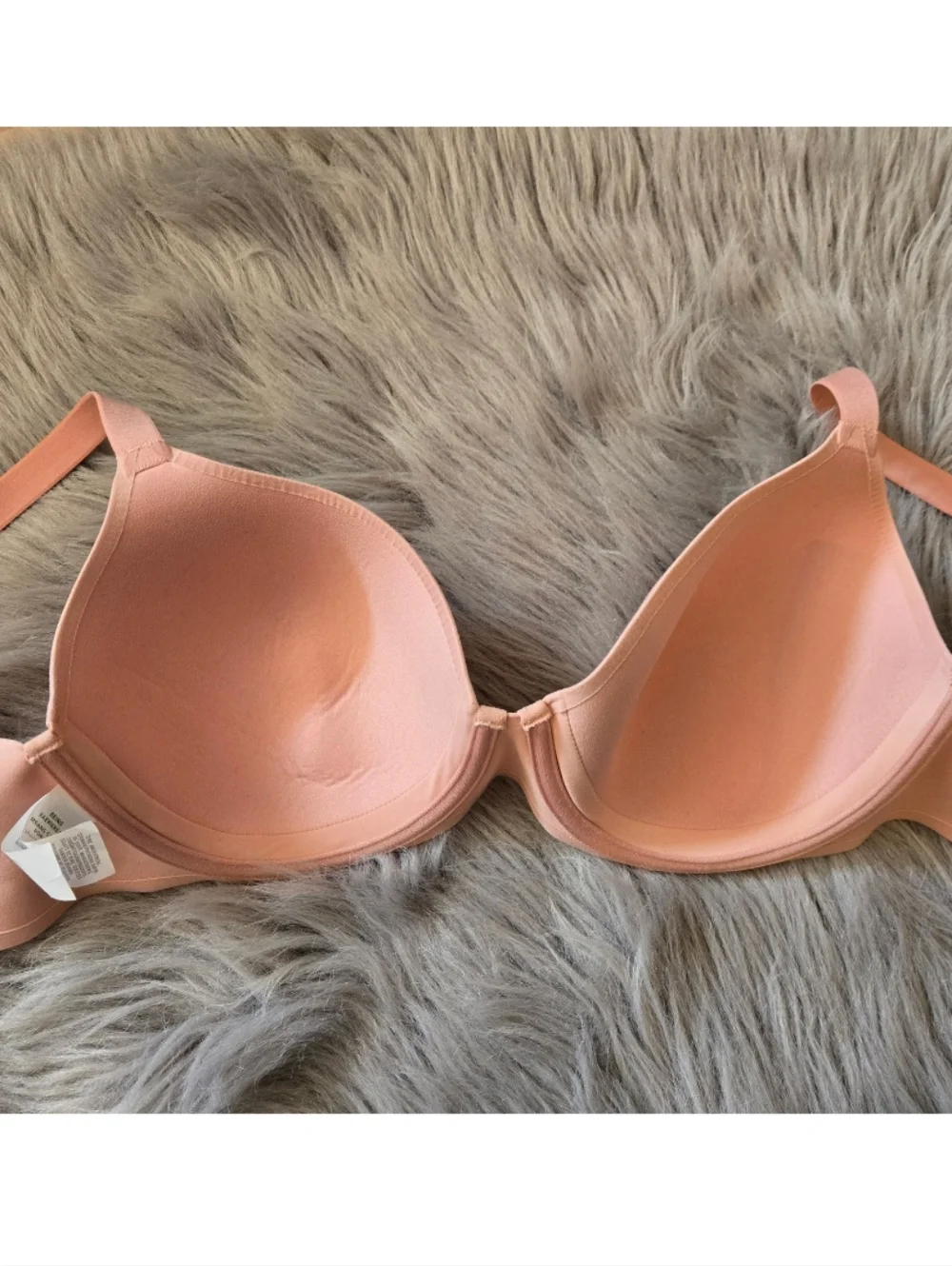 aerie Soft Peach Pink Real Free Full Coverage Lightly Lined Bra - Picture 3 of 12